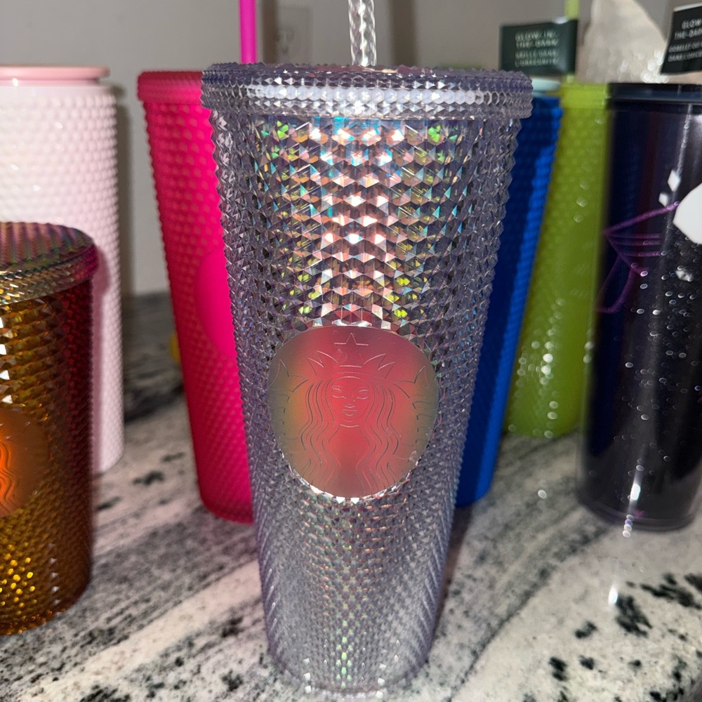 Starbucks unicorn iridescent studded cup
